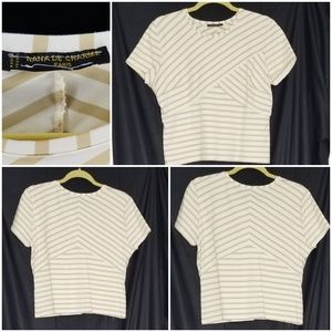 Nana de Charme Paris Tan/White Stripe Crop